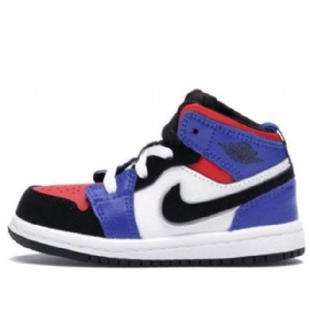 Nike Air Jordan 1 Mid Tops Td Kengät Lapsille Sininen Punainen Valkoinen