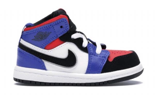 Nike Air Jordan 1 Mid Tops Td Kengät Lapsille Sininen Punainen Valkoinen