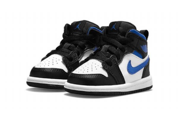Nike Air Jordan 1 Mid Tops Td Kengät Lapsille Sininen Valkoinen