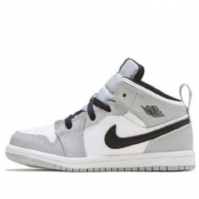 Nike Air Jordan 1 Mid Tops Td Kengät Lapsille Vaaleanharmaa