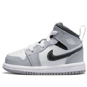 Nike Air Jordan 1 Mid Tops Td Kengät Lapsille Vaaleanharmaa