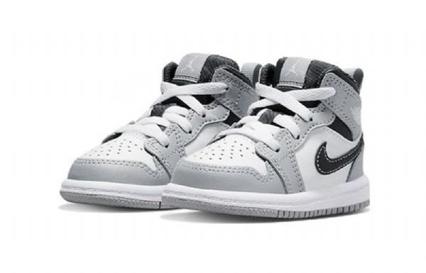 Nike Air Jordan 1 Mid Tops Td Kengät Lapsille Vaaleanharmaa
