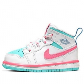 Nike Air Jordan 1 Mid Tops Td Kengät Lapsille Vaaleanpunainen