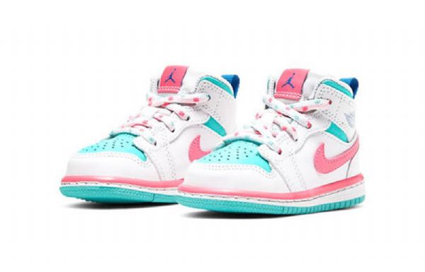 Nike Air Jordan 1 Mid Tops Td Kengät Lapsille Vaaleanpunainen