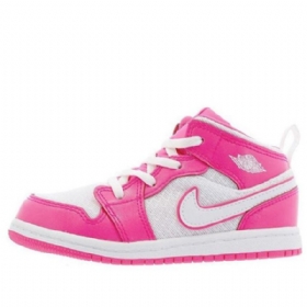 Nike Air Jordan 1 Mid Tops Td Kengät Lapsille Vaaleanpunainen