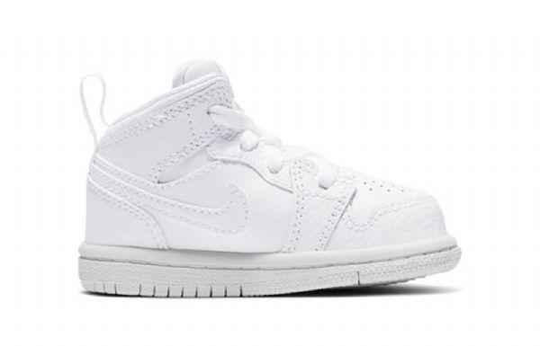 Nike Air Jordan 1 Mid Tops Td Kengät Lapsille Valkoinen