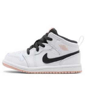 Nike Air Jordan 1 Mid Tops Td Kengät Lapsille Valkoinen Oranssi