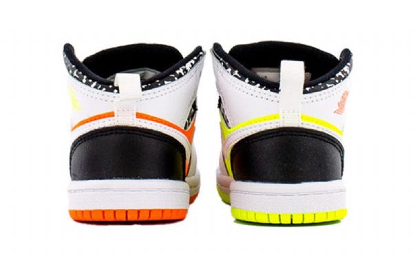 Nike Air Jordan 1 Mid Tops Td Kengät Lapsille Valkoinen Oranssi Musta