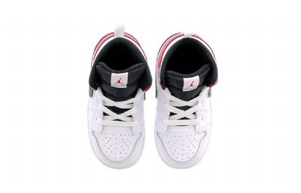 Nike Air Jordan 1 Mid Tops Td Kengät Lapsille Valkoinen Punainen