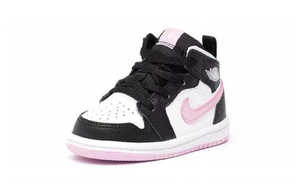 Nike Air Jordan 1 Mid Tops Td Kengät Lapsille Valkoinen Vaaleanpunainen