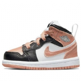 Nike Air Jordan 1 Mid Tops Td Kengät Lapsille Valkoinen Valo