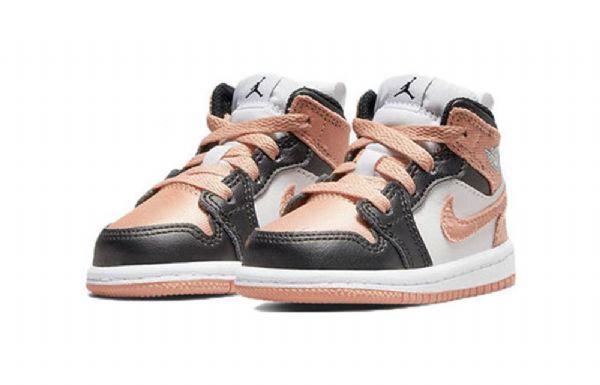 Nike Air Jordan 1 Mid Tops Td Kengät Lapsille Valkoinen Valo