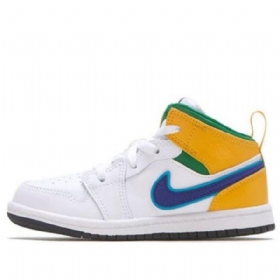 Nike Air Jordan 1 Mid Tops Td Kengät Lapsille Valkoinen Violetti