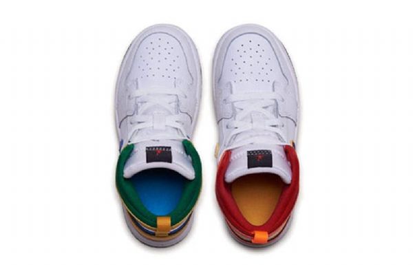 Nike Air Jordan 1 Mid Tops Td Kengät Lapsille Valkoinen Violetti