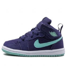 Nike Air Jordan 1 Mid Tops Td Kengät Lapsille Violetti Mint