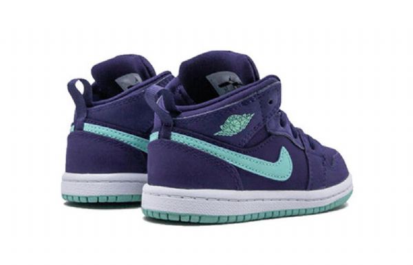 Nike Air Jordan 1 Mid Tops Td Kengät Lapsille Violetti Mint