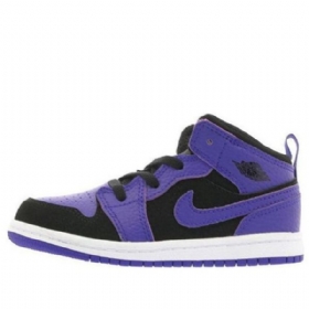 Nike Air Jordan 1 Mid Tops Td Kengät Lapsille Violetti Musta