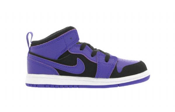 Nike Air Jordan 1 Mid Tops Td Kengät Lapsille Violetti Musta