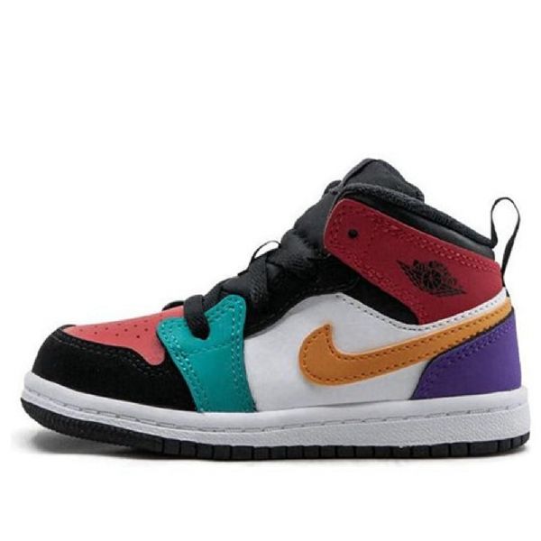 Nike Air Jordan 1 Mid Tops Td Retro Koripallokengät Lapsille Moniväriset