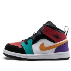 Nike Air Jordan 1 Mid Tops Td Retro Koripallokengät Lapsille Moniväriset