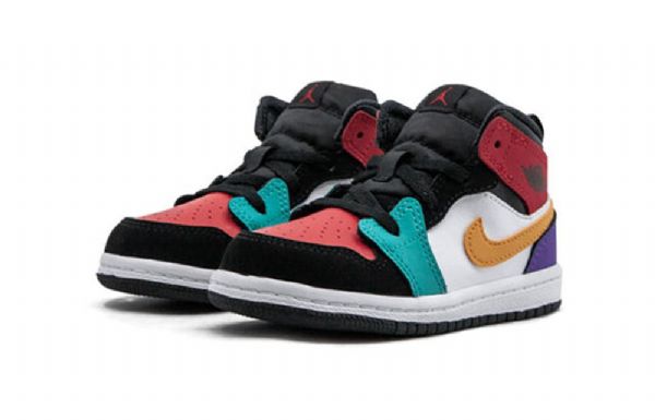 Nike Air Jordan 1 Mid Tops Td Retro Koripallokengät Lapsille Moniväriset