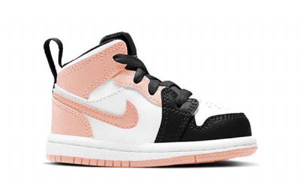 Nike Air Jordan 1 Mid Tops Td Retro Koripallokengät Lapsille Musta Coral