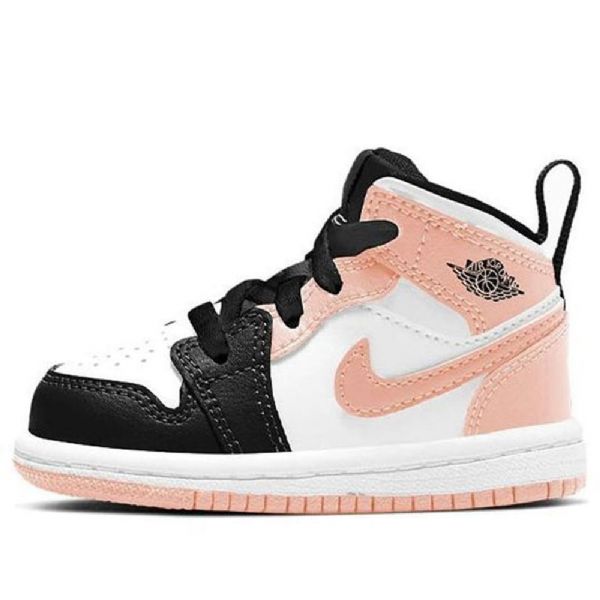 Nike Air Jordan 1 Mid Tops Td Retro Koripallokengät Lapsille Musta Coral