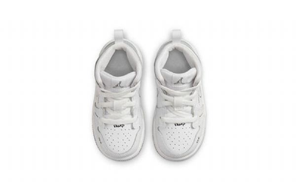 Nike Air Jordan 1 Mid Tops Td Retro Koripallokengät Lapsille Valkoinen