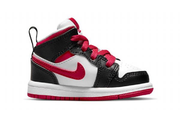 Nike Air Jordan 1 Mid Tops Td Retro Koripallokengät Lapsille Valkoinen