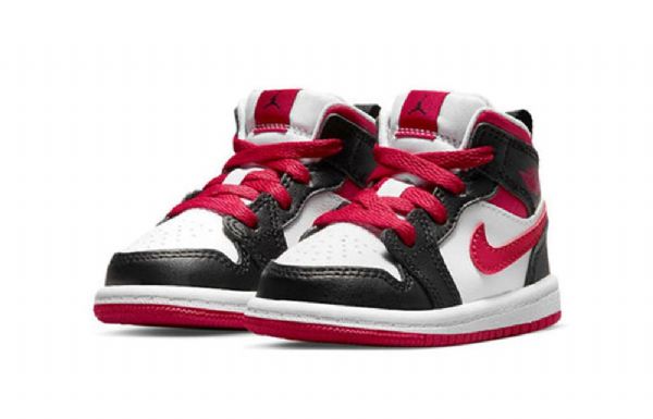 Nike Air Jordan 1 Mid Tops Td Retro Koripallokengät Lapsille Valkoinen