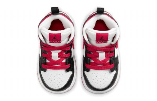 Nike Air Jordan 1 Mid Tops Td Retro Koripallokengät Lapsille Valkoinen