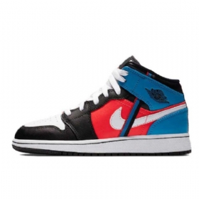 Nike Air Jordan 1 Mid Tops Tri Color Nauhat Kengät Naisten Monivärinen