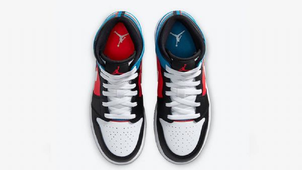 Nike Air Jordan 1 Mid Tops Tri Color Nauhat Kengät Naisten Monivärinen