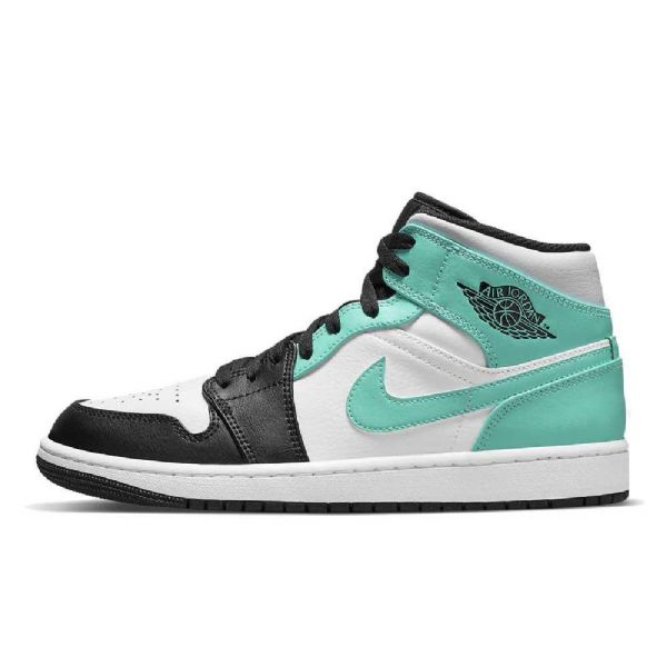 Nike Air Jordan 1 Mid Tops Tropical Twist Kengät Naisille Musta Vihreä