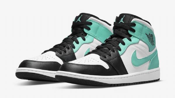 Nike Air Jordan 1 Mid Tops Tropical Twist Kengät Naisille Musta Vihreä