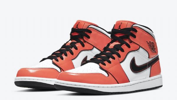 Nike Air Jordan 1 Mid Tops Turf Kengät Miehille Oranssi