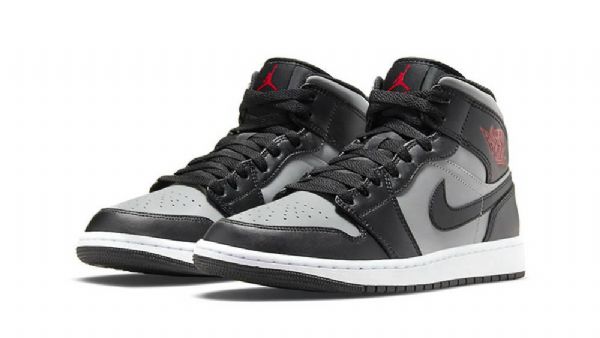 Nike Air Jordan 1 Mid Tops Varjokengät Naisille Musta Harmaa
