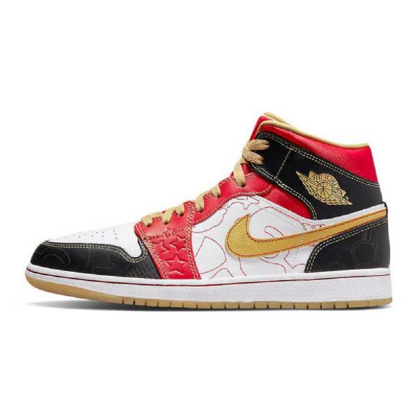 Nike Air Jordan 1 Mid Tops Xq Dust Kengät Naisille Valkoinen Kulta