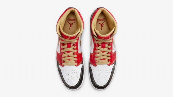 Nike Air Jordan 1 Mid Tops Xq Dust Kengät Naisille Valkoinen Kulta