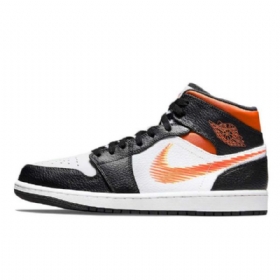 Nike Air Jordan 1 Mid Tops Zig Zag Team Kengät Naisille Valkooranssi