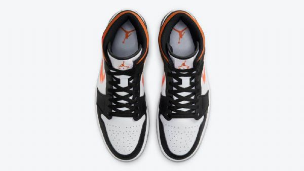 Nike Air Jordan 1 Mid Tops Zig Zag Team Kengät Naisille Valkooranssi