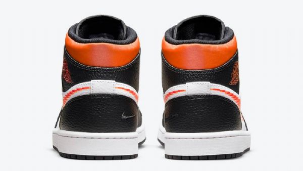 Nike Air Jordan 1 Mid Tops Zig Zag Team Kengät Naisille Valkooranssi