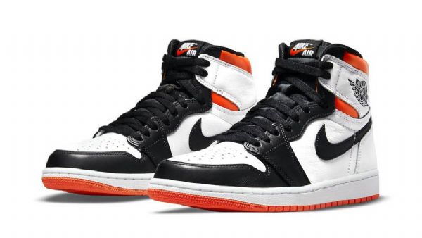 Nike Air Jordan 1 Naisten Sähkökengät Oranssi Musta Hopea