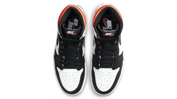 Nike Air Jordan 1 Naisten Sähkökengät Oranssi Musta Hopea