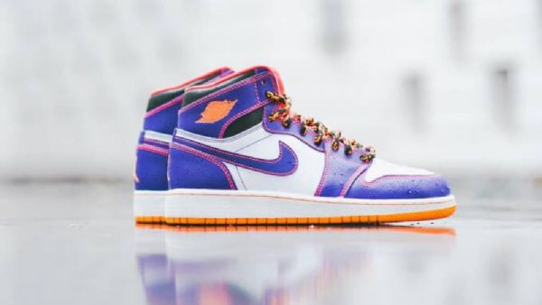 Nike Air Jordan 1 Og Gs Tasmanian Devil Kengät Miehille Purppura Valkoinen