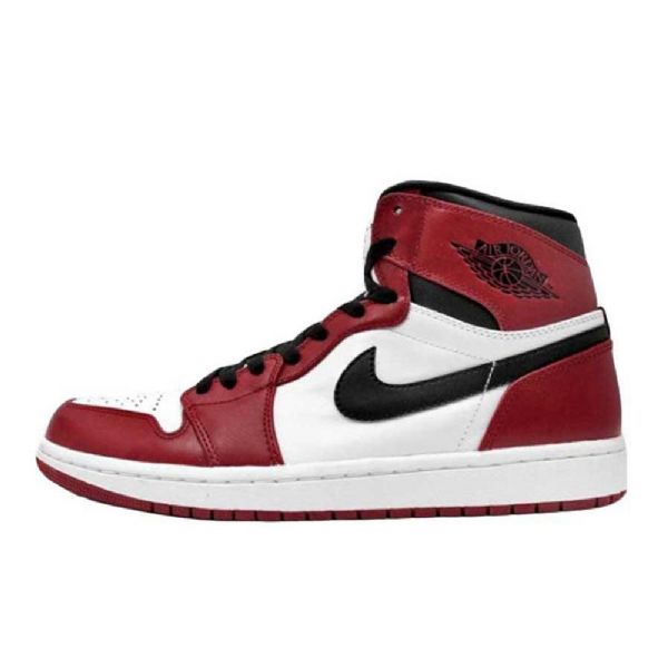 Nike Air Jordan 1 Og High Topit Chicagon Kengät Miehille Burgundy Valkoinen