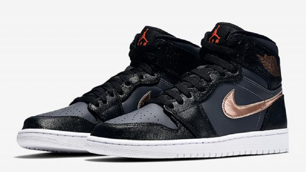 Nike Air Jordan 1 Pronssimitalikengät Miesten Mustat