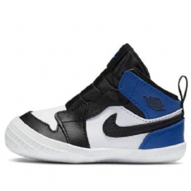 Nike Air Jordan 1 Retro Crib Koripallokengät Lapsille Musta Valkoinen Sininen