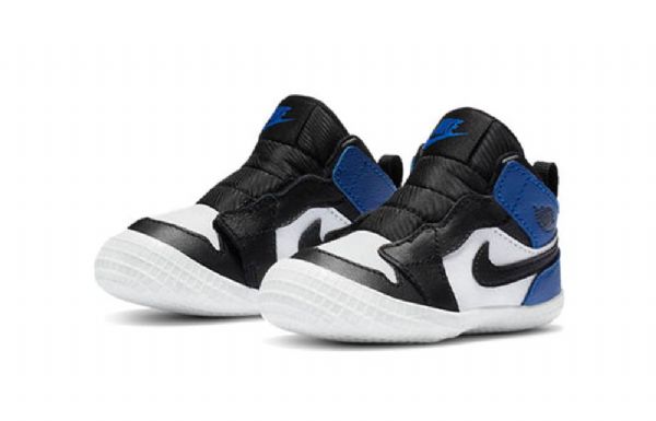 Nike Air Jordan 1 Retro Crib Koripallokengät Lapsille Musta Valkoinen Sininen