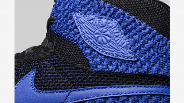Nike Air Jordan 1 Retro Flyknit Royal Kengät Miehille Musta Sininen